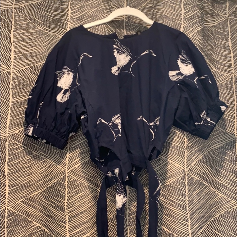 Navy blouse